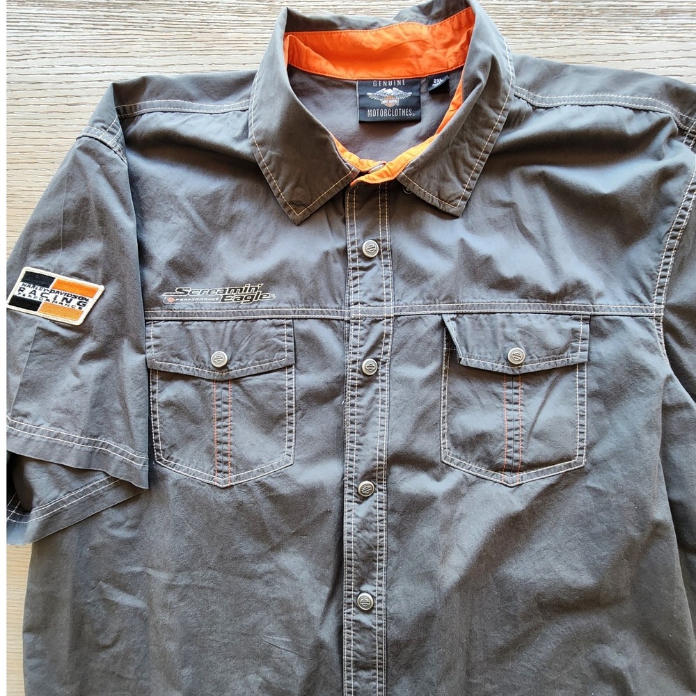 VTG Harley-Davidson Screamin Eagle Mechanic Shirt. 2XL Vintage Biker Y2K Grunge